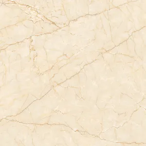 GRESIE 1067 – 60X60 cm, porțelanată lucioasă, în nuanțe crem-bej cu venaturi fine aurii, aspect elegant și rafinat de marmura naturala.
