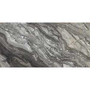GRESIE EVEN GREY - 80X160 cm, porțelanată, rectificata, efect marmură gri intens, super lucioasă, elegantă și rezistentă.