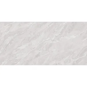 GRESIE BRUCE GREY ENDLESS - 60X120 cm, finisaj lucios și model continuu endless, în nuanțe elegante de gri deschis cu vene naturale. Ideală pentru interioare moderne și rafinate.
