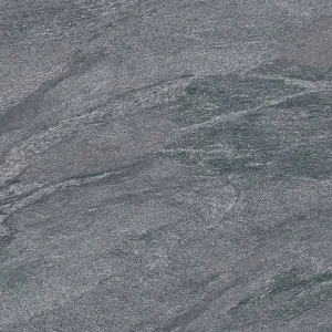 Gresie porțelanată gri antracit, COUNTRY ANTHRACITE R11 60X60X2CM, mată in relief, aspect piatra naturala