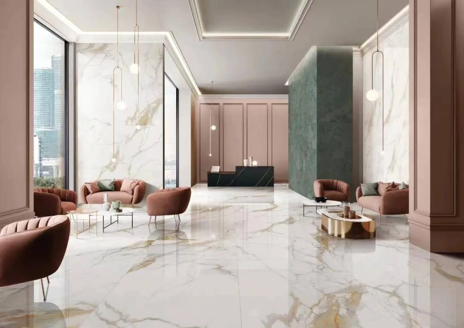 Gresie 90X180 cm aspect marmură White Canyon, albă cu venaturi maro si gri, porțelanată, color body pastă albă, sintered stone, finisaj lucios