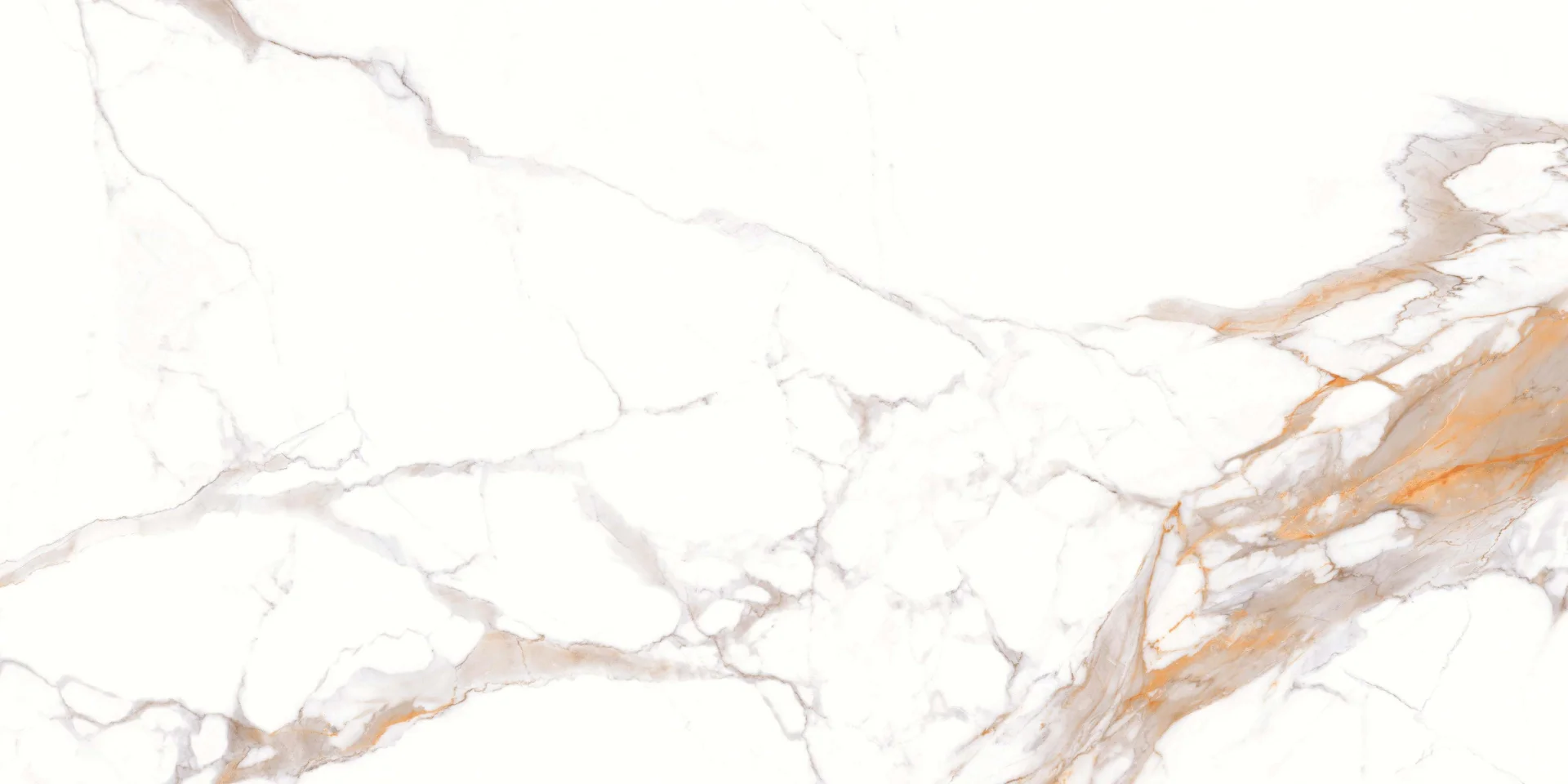 Gresie 90X180 cm aspect marmură White Canyon, albă cu venaturi maro si gri, porțelanată, color body pastă albă, sintered stone, finisaj lucios
