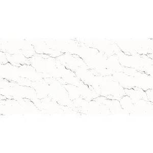 GRESIE CARGO WHITE - 60X120 cm, porțelanată, lucioasă, aspect de marmura în nuanță de alb cu nervuri gri discrete, potrivită pentru pardoseli și pereți, atât la interior, cât și la exterior.