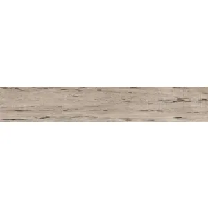 GRESIE 6804 TAURAS WOOD GRIS - 19.5X120 cm, porțelanată, glazurata, rectificata, aspect lemn, în nuanțe de gri cu accente închise și efecte metalice discrete, destinată interioarelor moderne, rezistentă și elegantă.