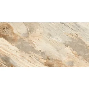 GRESIE FOSSIL CREMA GRANDE - 60X120 cm, porțelanată mată, rectificata, cu aspect autentic de piatră naturală, potrivită pentru interior și exterior.