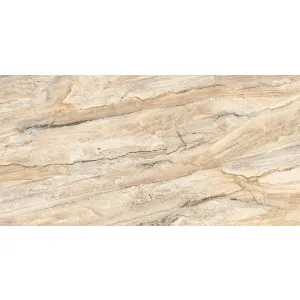GRESIE IRNO BEIGE - 60X120 cm, porțelanată lucioasă, bej cu model natural, rectificată, ideală pentru interior și exterior.