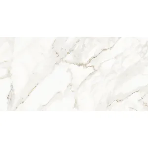 GRESIE SAHARA GREEN - 60X120 cm, porțelanată lucioasă, rectificata, în nuanțe de alb cu viniuri gri și accente bej-maronii, pentru un aspect elegant și rafinat.