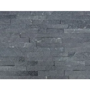 PIATRA NATURALA ZT004 - 15X60 cm, culoare gri antracit, cu grosime de 8–10 mm și finisaj natural, ideală pentru placări verticale, interioare și exterioare. Ambalaj: 7 bucăți/cutie.