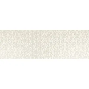 FAIANTA TEXTIL BAG BEIGE - 20X60 cm, ceramica glazurată, suprafata lucioasă, texturata, in relief,  nerectificată, model geometric elegant în tonuri calde de bej si crem..
