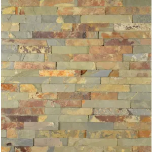 PIATRA NATURALA ZT002 - 15X60 cm, cu finisaj rustic și nuanțe naturale de bej, ruginiu, gri și ocru, ideală pentru placări interioare și exterioare.