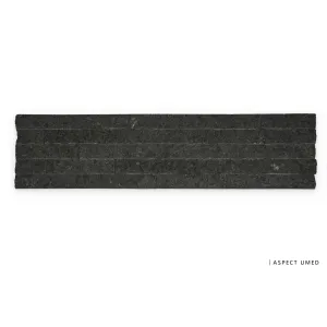 PIATRA NATURALA CS1199 - 15X60 cm, în nuanțe elegante de gri închis, antracit, perfectă pentru decoruri moderne si elegante, interioare și exterioare.