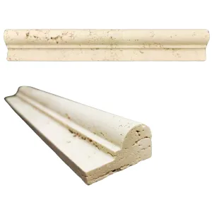PROFIL DIN TRAVERTIN CLASSIC OJEE - 4.8X30.5 cm, finisaj mat, nechituit, ideal pentru plinte, rame decorative sau ancadramente plăci ceramice sau piatră naturală.
