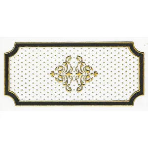 PLACA DECOR FAIANTA FC-36PH2106 - 30X60 cm, lucioasă, portelanata, glazurata, cu inserții aurii în relief, finisaj Crystal, tehnologie nano inkjet.