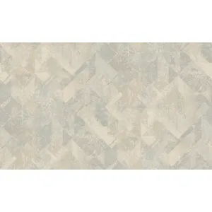 TAPET PVC ROYAL 94052 - 106X1000 cm (10.6 m²/ rolă), PVC, lavabil, model modern elegant, cu design geometric în tonuri neutre de bej și gri.