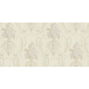 TAPET GRIES GK 87542 - 106X1000 cm (10.6 mp/rolă), în nuanțe calde de crem și bej, cu model floral clasic și finisaj mat elegant. Ideal pentru decoruri rafinate și luminoase.