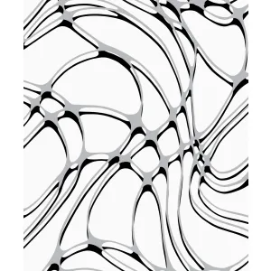 TAPET PVC CADIA 620301 - 53X1000 cm (5.3 mp/rola), cu design modern abstract în nuanțe de alb, gri și negru, finisaj mat și textură ușor reliefată. Ideal pentru interioare contemporane și minimaliste.