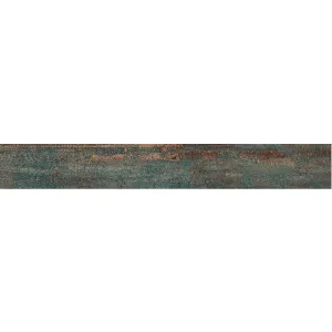 Contratreapta gresie, portelanata, 17X120 cm, ALIENA, aspect piatra naturala, verde, lucioasa, rectificata 