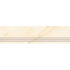 Treapta gresie, portelanata, 29.5X120 cm, AREZZO BEIGE GRANDE , aspect piatra naturala, crem, lucioasa, rectificata 