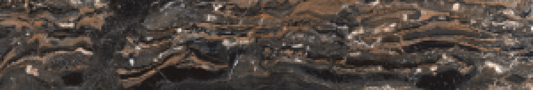 CONTRATREAPTA GRESIE GALAXY BLACK HG - 17X120 cm, porțelanată, glazurată, rectificata, cu finisaj super lucios high-glossy și design sofisticat în nuanțe de negru, cupru și alb.