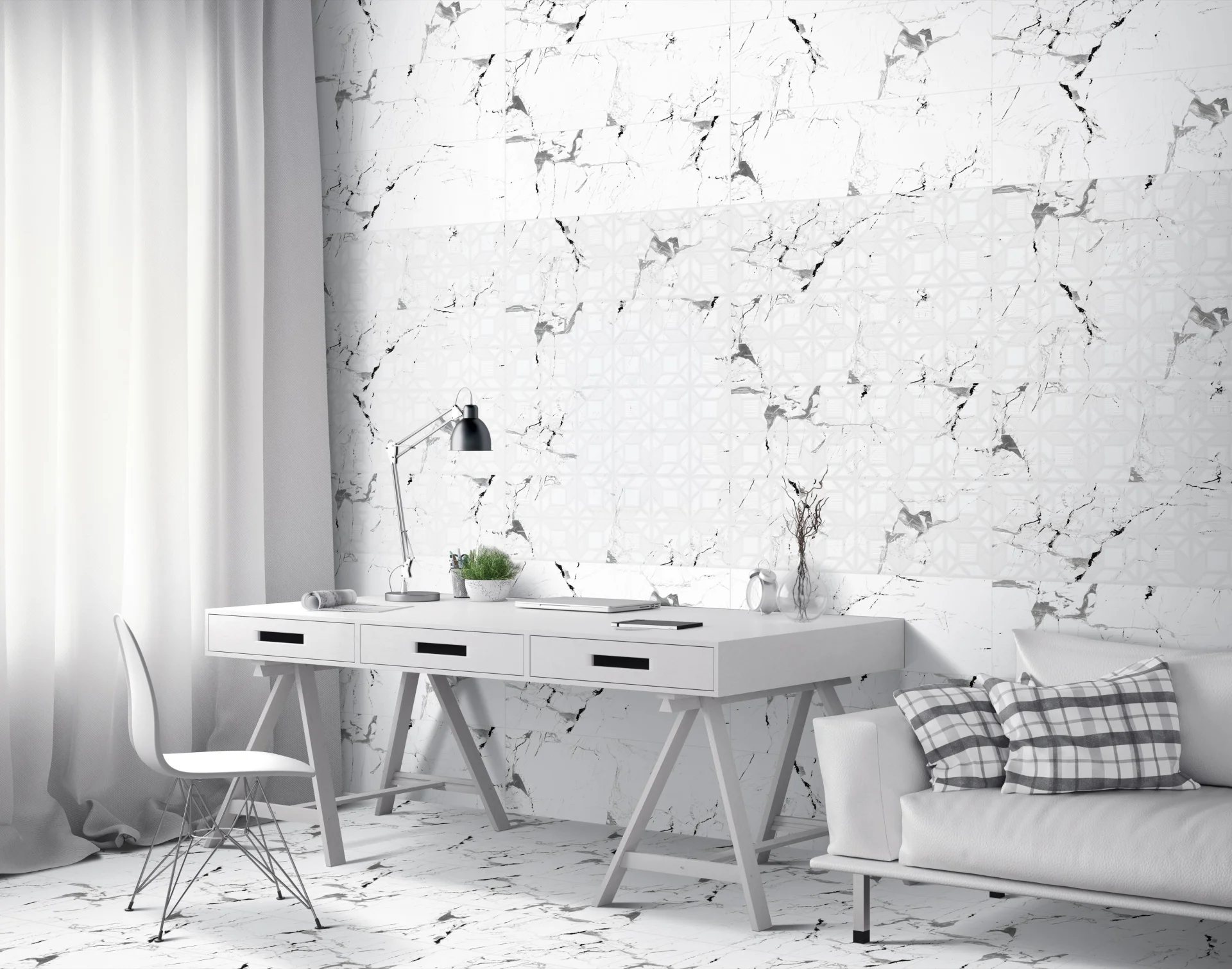 Black ink marble