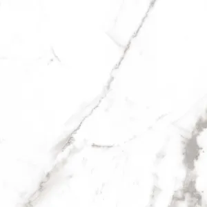 GRESIE HARPER FLOOR - 30X30 cm, ceramica glazurată, rectificata, mată, de interior, aspect marmură elegantă alba cu insertii gri, ideală pentru băi sau bucătării.